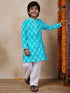 Boys Mandarin Collar Ethnic Motifs Printed Regular Kurta With Pyjamas (KP-FIROZIBOOTA)