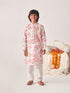 Boys Floral Printed Regular Kurta With Pyjamas (KP-FLORALPINKFLAX)