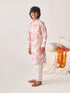 Boys Floral Printed Regular Kurta With Pyjamas (KP-FLORALPINKFLAX)