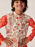 Boys Printed Regular Kurta With Pyjamas (KP-FOILORANGE)