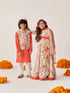 Boys Printed Regular Kurta With Pyjamas (KP-FOILORANGE)