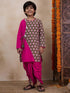 Boys Floral Printed Long Sleeves Straight Kurta With Dhoti Pants (KP-GREENDOBBY)