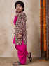 Boys Floral Printed Long Sleeves Straight Kurta With Dhoti Pants (KP-GREENDOBBY)