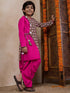 Boys Floral Printed Long Sleeves Straight Kurta With Dhoti Pants (KP-GREENDOBBY)