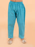 Boys Sea Green Printed Kurta with Pyjama Set (Kp-lotus)