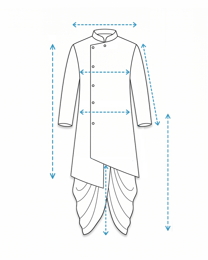 Pspeaches Boys Multicolour quirky print Cotton Straight Fit Kurta with Dhoti Pants (SKU-Kp-Multihathi) size chart