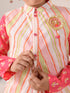 Boys Ethnic Motifs Printed Pure Cotton Kurta with Pyjamas & Nahru Jacket (KP-MULTISTRIPE)
