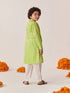 Boys Striped Regular Kurta With Pyjamas (KP-PARROTGREEN)