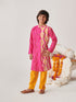 Boys Printed Regular Kurta With Pyjamas (KP-RANIORANGE)