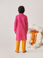Boys Printed Regular Kurta With Pyjamas (KP-RANIORANGE)