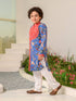 Boys Floral Printed Pure Cotton Kurta with Pyjamas (KP-REDPATRA)