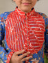 Boys Floral Printed Pure Cotton Kurta with Pyjamas (KP-REDPATRA)
