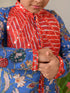 Boys Floral Printed Pure Cotton Kurta with Pyjamas (KP-REDPATRA)