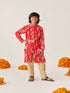 Boys Floral Printed Regular Kurta With Pyjamas (KP-REDRAYONPRINT)