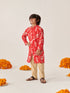 Boys Floral Printed Regular Kurta With Pyjamas (KP-REDRAYONPRINT)