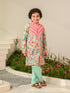 Boys Floral Printed Pure Cotton Kurta with Pyjamas (KP-REDSTRIPE)