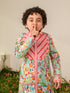 Boys Floral Printed Pure Cotton Kurta with Pyjamas (KP-REDSTRIPE)
