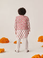 Boys Floral Printed Regular Kurta With Pyjamas (KP-ROSE)