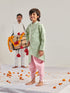 Boys Embroidered Regular Kurta With Dhoti Pants (KP-SHERWANI)