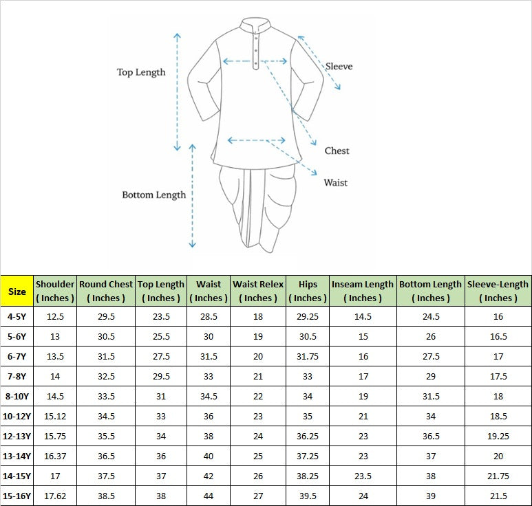Pspeaches Boys Sky Blue Printed Cotton Straight Fit Kurta with Dhoti Pants Set (SKU-Kp-Skyblueprint)