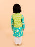 Boys Turquoise Blue Ethnic Motifs Embroidered Pure Cotton Kurta (Kp-turqikkat)