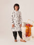 Boys Printed Regular Kurta With Dhoti Pants (KP-WHITEBLACKEMB)