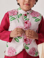 Boys Printed Regular Kurta With Pyjamas (KP-WINETESCA)