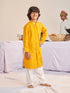 Boys Floral Regular Kurta With Pyjamas (KP-YELLOWBANARASI)