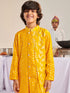 Boys Floral Regular Kurta With Pyjamas (KP-YELLOWBANARASI)