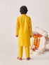 Boys Regular Kurta With Pyjamas (KP-YELLOWCHANDERI)