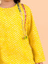 Boys Yellow Bandhani Angrakha Pure Cotton Kurta with Patiala (kp-yellowlurex)
