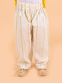 Boys Yellow Bandhani Angrakha Pure Cotton Kurta with Patiala (kp-yellowlurex)