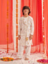 Boys Floral Regular Kurta With Trousers (KP-ZARIWHITE)