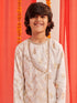 Boys Floral Regular Kurta With Trousers (KP-ZARIWHITE)