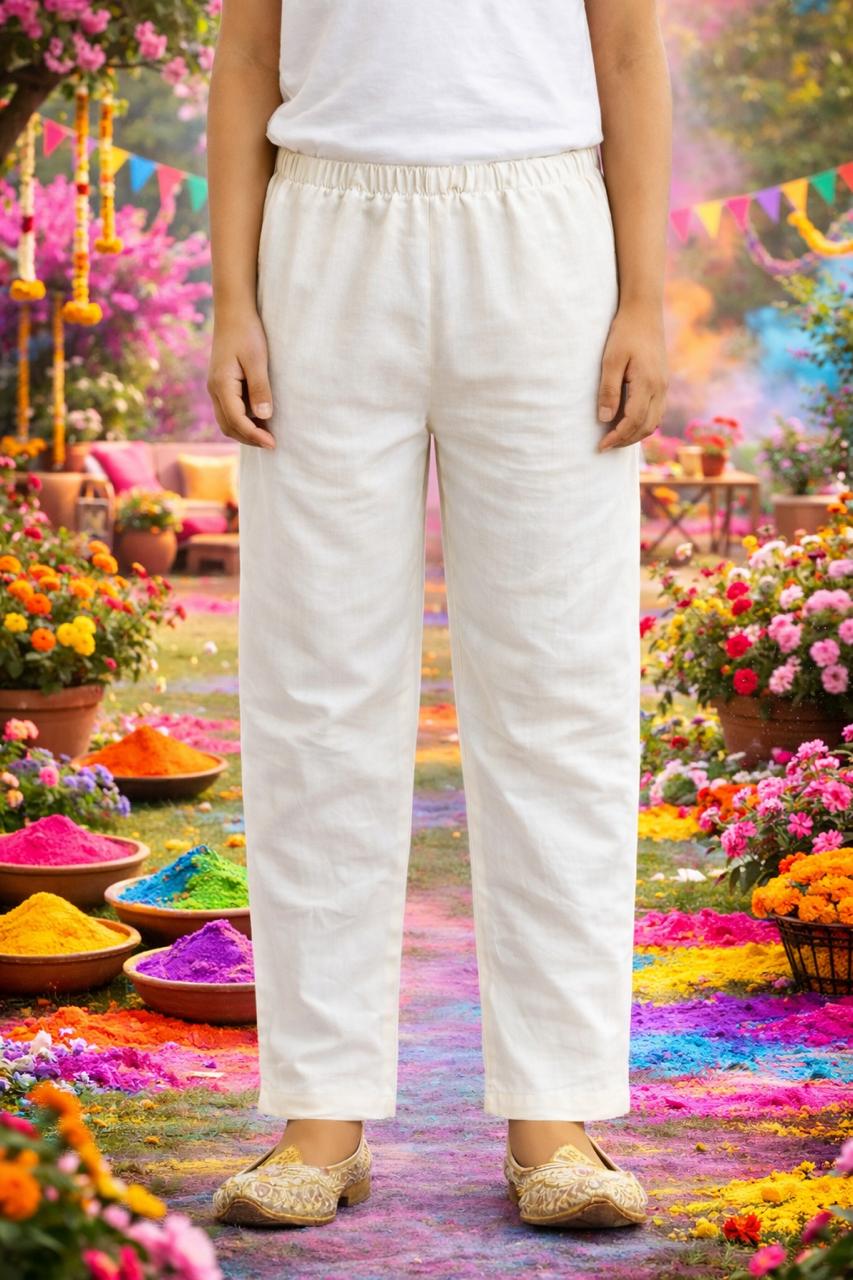 Pspeaches Boys White Ethnic Solid A-Line Cotton Kurta With Pyjamas ( Sku-Kp-White )