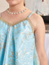 Girls Printed Regular Kurta With Palazzos (KS-BLUESHIMMARI)