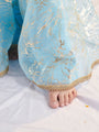 Girls Printed Regular Kurta With Palazzos (KS-BLUESHIMMARI)