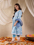 Girls Floral Printed Regular Kurta With Pyjamas With Dupatta (KS-FIROZIJAAL)