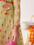 Girls Floral Printed Regular Thread Work Kurta With Palazzos With Dupatta (KS-GREENBANARSI)