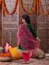 Girls Gotta Patti Detail Anarkali Velvet Kurta & Trousers With Dupatta (KS-GREENVELVET)