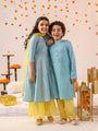 Girls Printed Regular Pure Cotton Kurta with Palazzos & Dupatta (KS-GREYLUREX)