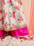 Girls Floral Printed Regular Gotta Patti Kurta With Palazzos With Dupatta (KS-LTBLUEDUPION)
