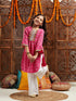 Pspeaches Girls Magenta Ethnic Motifs Printed Regular Kurta With Pyjamas (KS-MAGENTADOBBY)