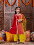 Girls Regular Gotta Patti Velvet Kurta with Salwar & With Dupatta (KS-MAGENTAVELVET)
