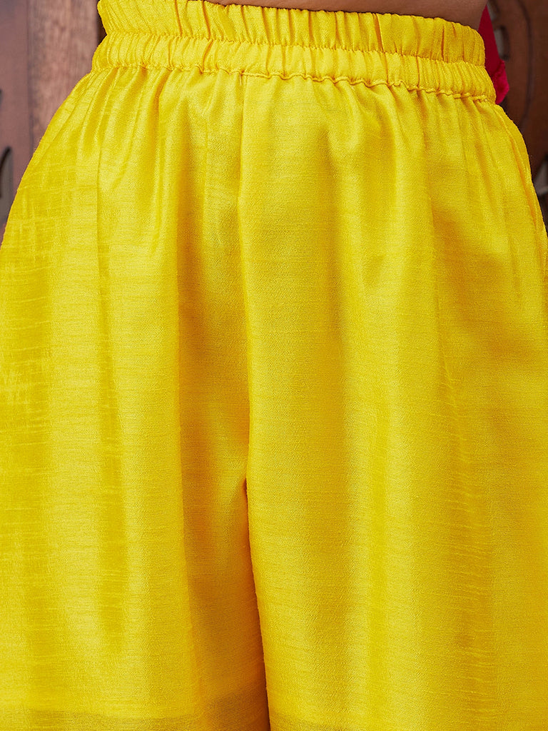 Girls Regular Gotta Patti Velvet Kurta with Salwar & With Dupatta (KS-MAGENTAVELVET)