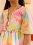Girls Abstract Printed Sequinned Regular A-Line Kurta & Sharara (KS-MULTILAYER)