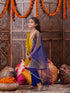 Pspeaches Girls Gotta Patti Angrakha Kurta & Salwar With Dupatta (KS-MUSTRDTAFETA)
