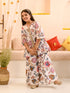 Girls Floral Printed Pure Cotton Kurta With Palazzos (KS-OFFWHITELAYER)