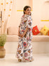 Girls Floral Printed Pure Cotton Kurta With Palazzos (KS-OFFWHITELAYER)