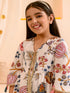 Girls Floral Printed Pure Cotton Kurta With Palazzos (KS-OFFWHITELAYER)